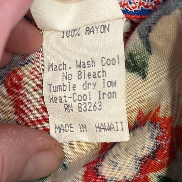 Joe Kealoha’s Hawaiian 🌺 Skirt Red Macaw Parrots Tropical Made in Hawaii Size 14 - Picture 10 of 11